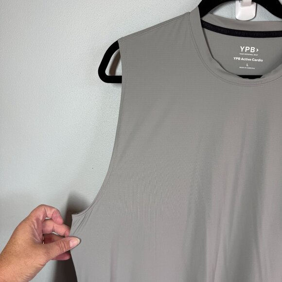 YPB Active Cardio Sleeveless Athletic Tank Top Large Gray Activewear Gym Workout - Picture 6 of 12